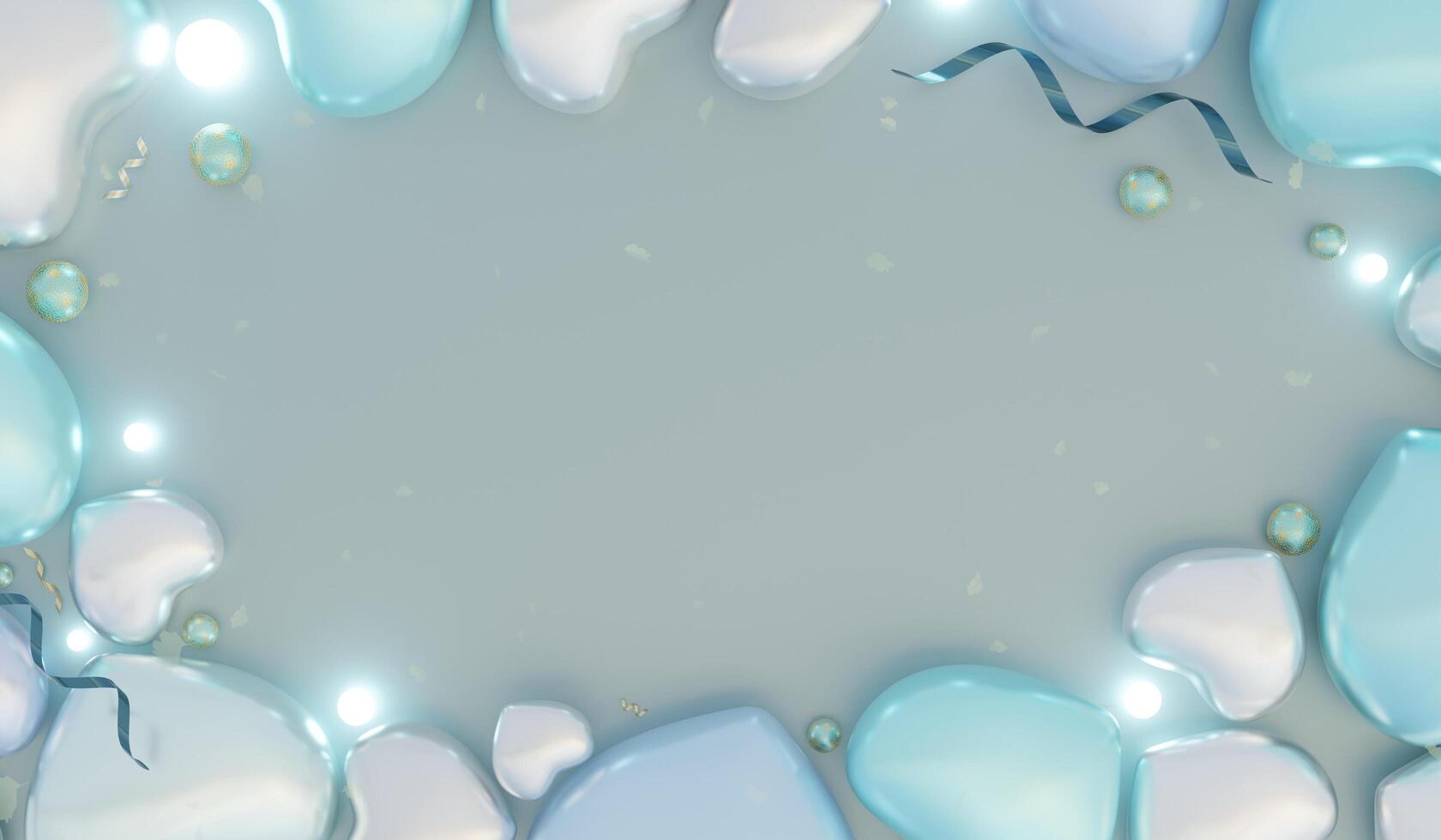 Heart background, love and festival background, 3D illustration photo