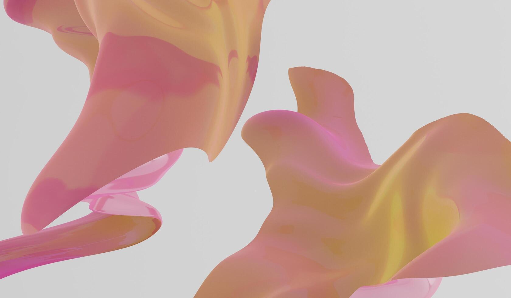 Abstract stripes, transparent acrylic, 3D illustration photo