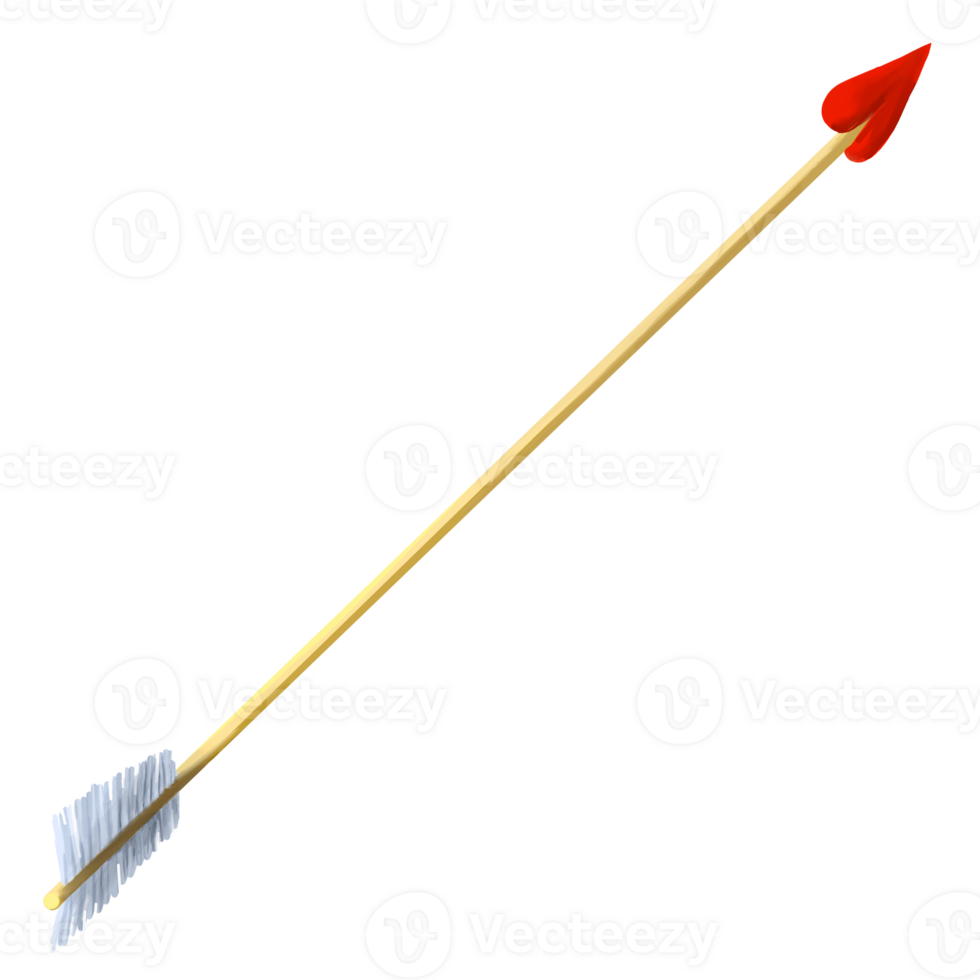 Arrow with a heart-shaped tip png