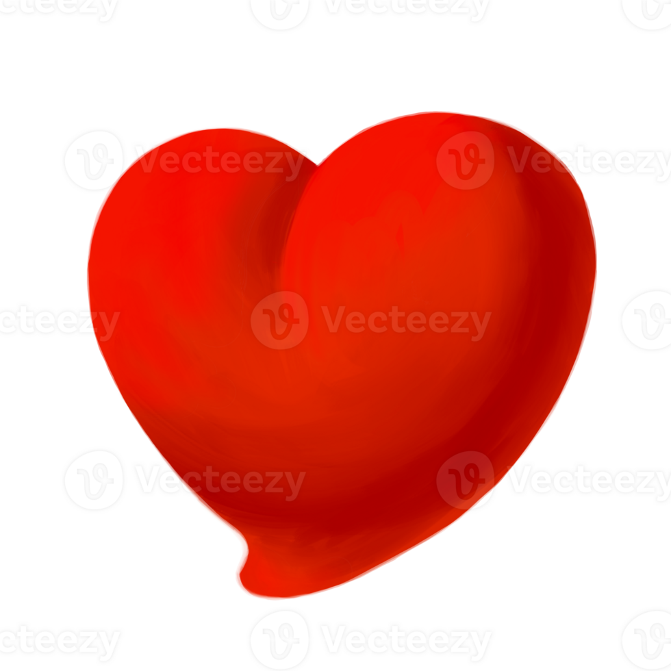 Big red heart as symbol png
