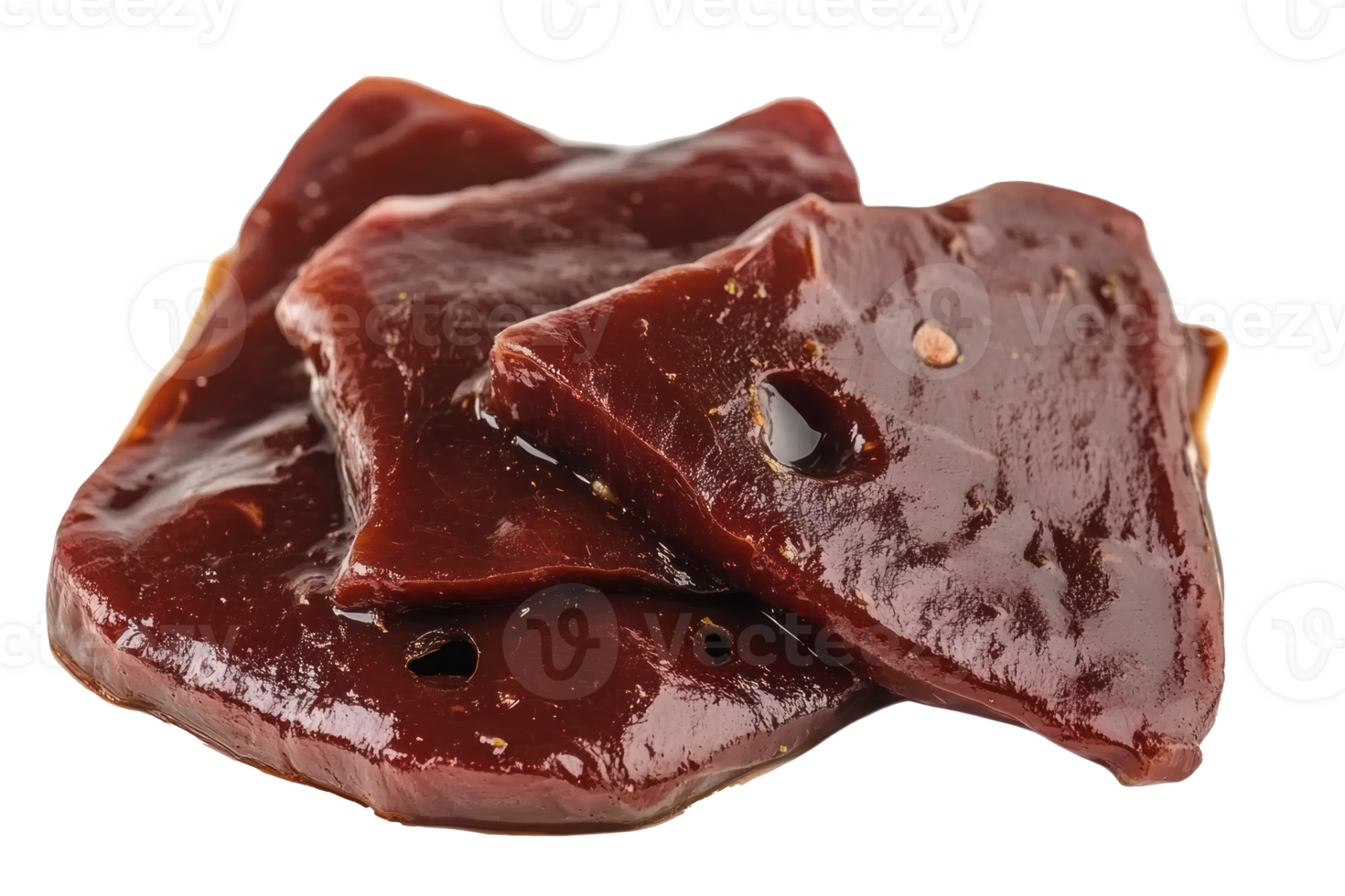 Fresh Marinated Beef Liver Slices Close up Food Raw Culinary Meat Texture Gastronomy Gourmet png