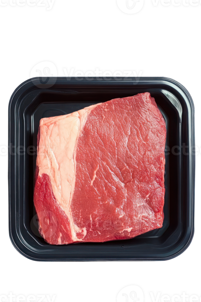 Fresh Beef Steak Raw Meat in Tray Grocery Food Butcher Shop png