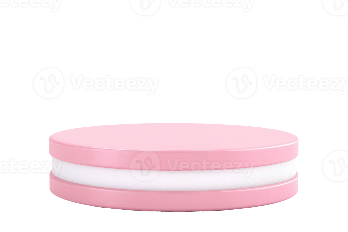 Pink White Round Display Stand Product Presentation Platform Mockup png