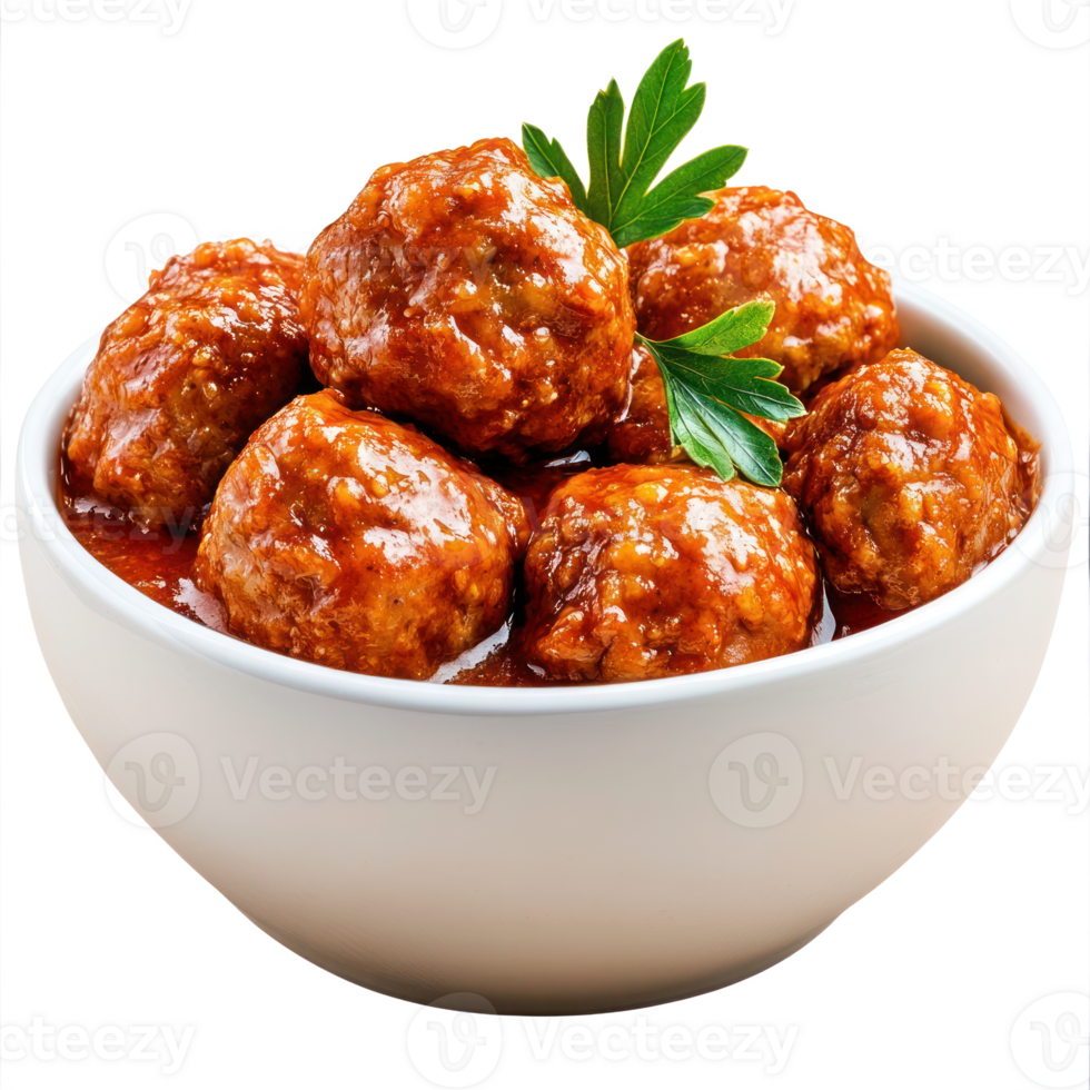 Delicious Meatballs in Rich Sauce Gourmet Food Photo png