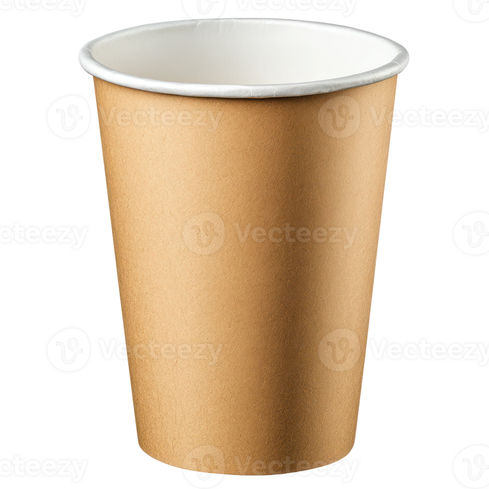 Brown Paper Coffee Cup Disposable Eco Friendly Take Away Cafe Beverage Container Recyclable png