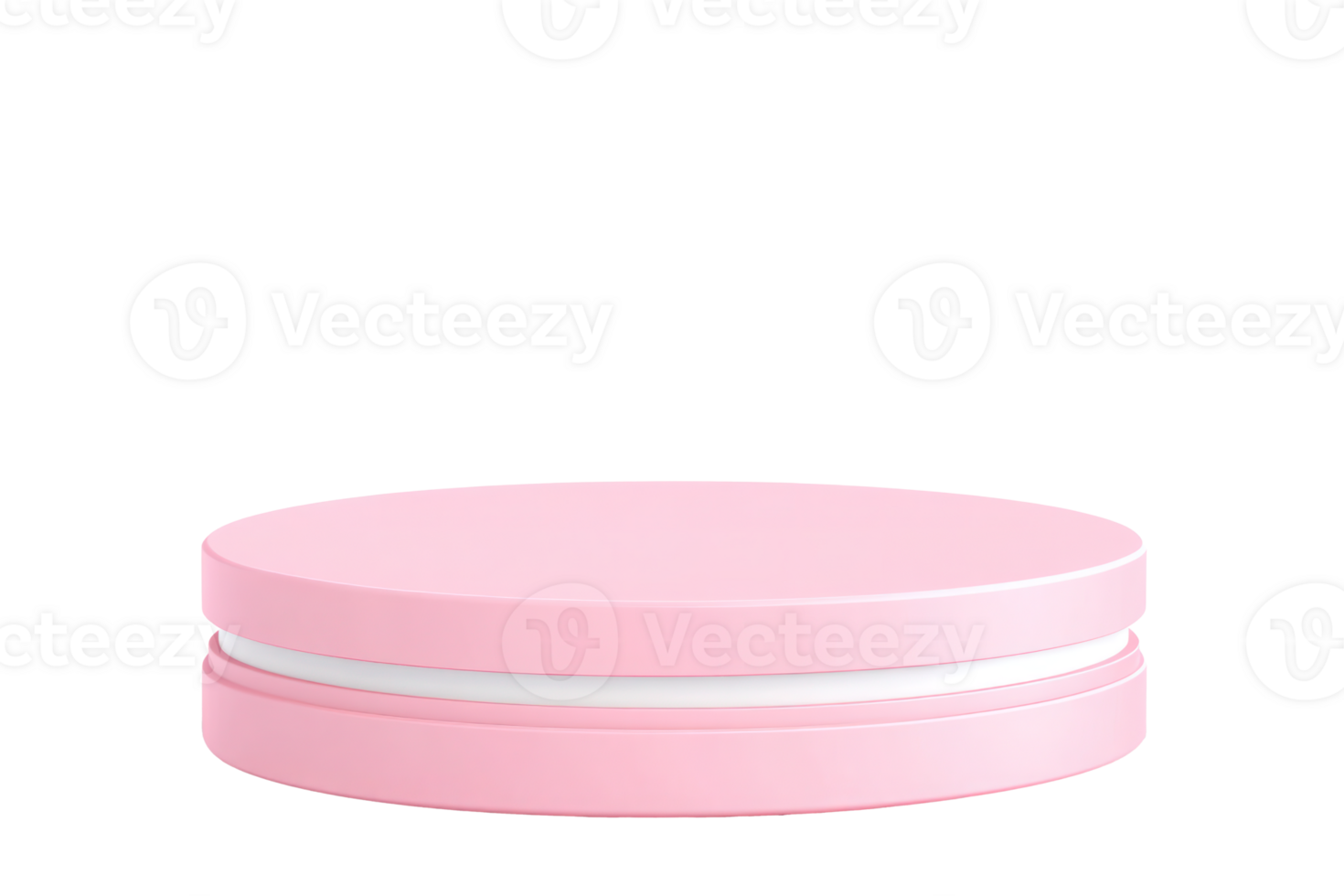 Pink Round Display Stand Product Showcase Minimalist Pedestal Mockup Platform png