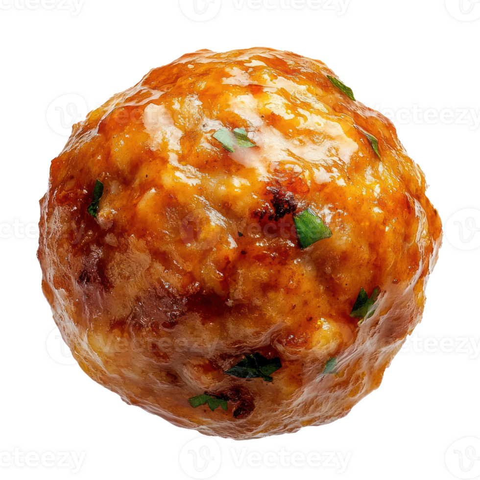 Glazed Meatball Juicy Delicious Food Photography Closeup png