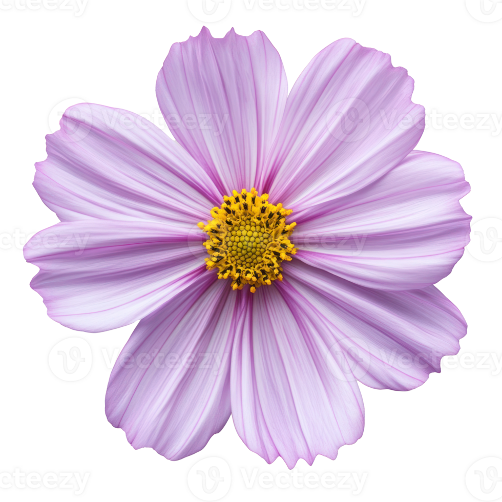 Blooming pink cosmos flower isolated transparent background png