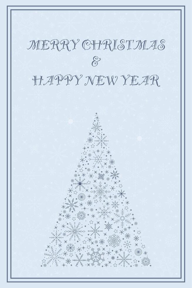 Christmas Card on Blue Background Ornament vector