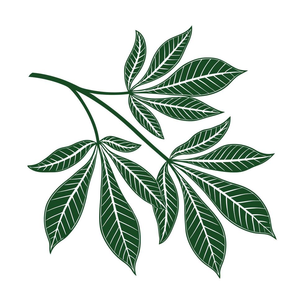 Green leaves leaf vector