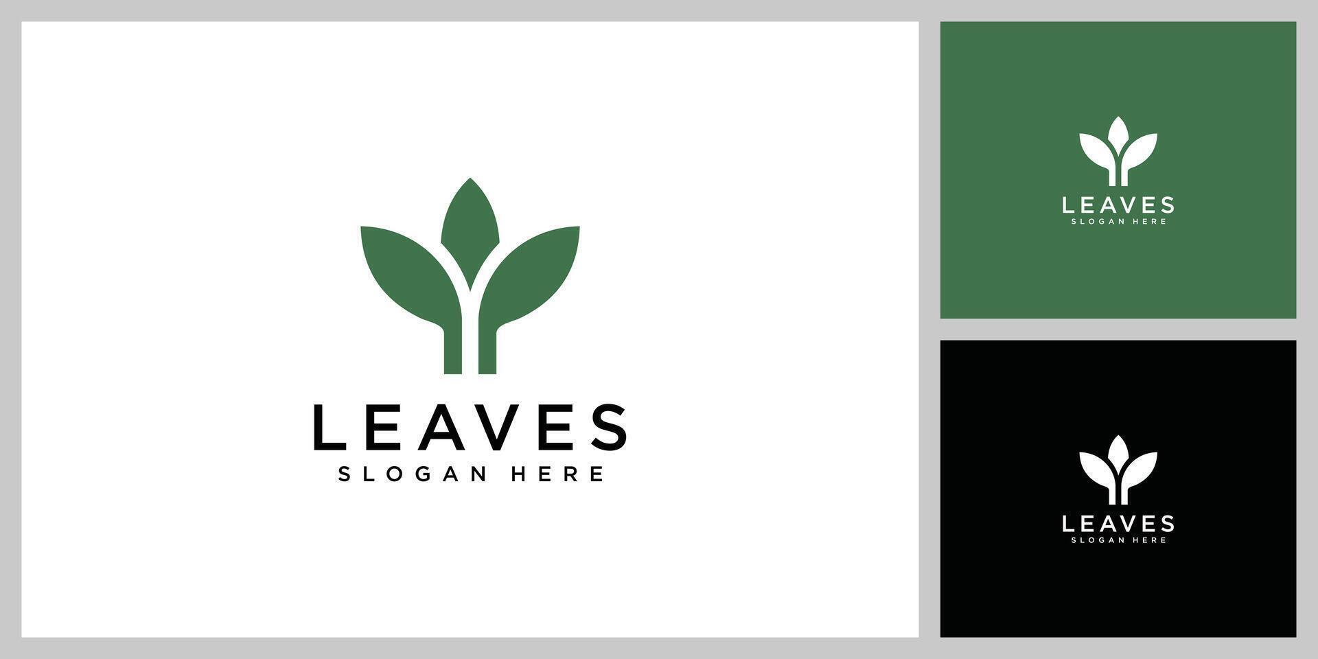 leaf nature design template vector
