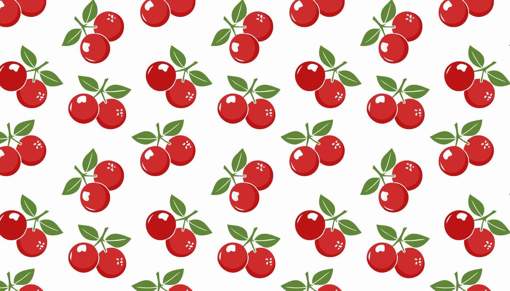 Seamless pattern with cherries on white background. illustration. vector