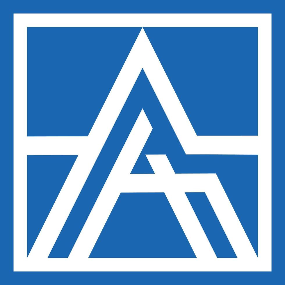 Double Letter A Logo. A Sleek And Modern Logo Design Featuring Two Intertwined Letter A's, Symbolizing Unity, Balance, And Creativity. Perfect For Any Brands vector