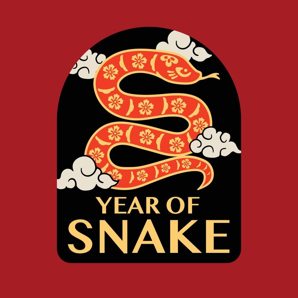 Year of snake logo vector