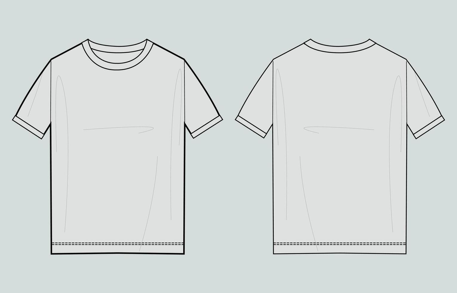 Two t - shirts, one is white and the other is gray vector
