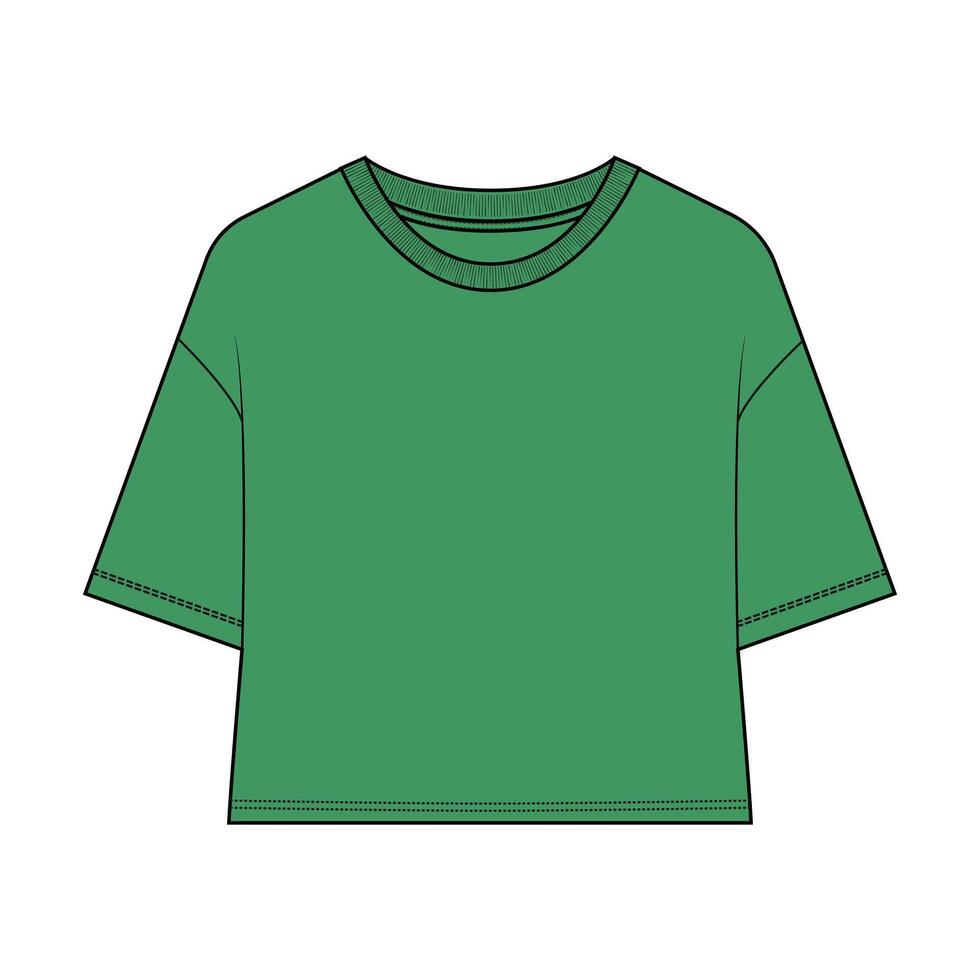 A green t - shirt with a white background vector