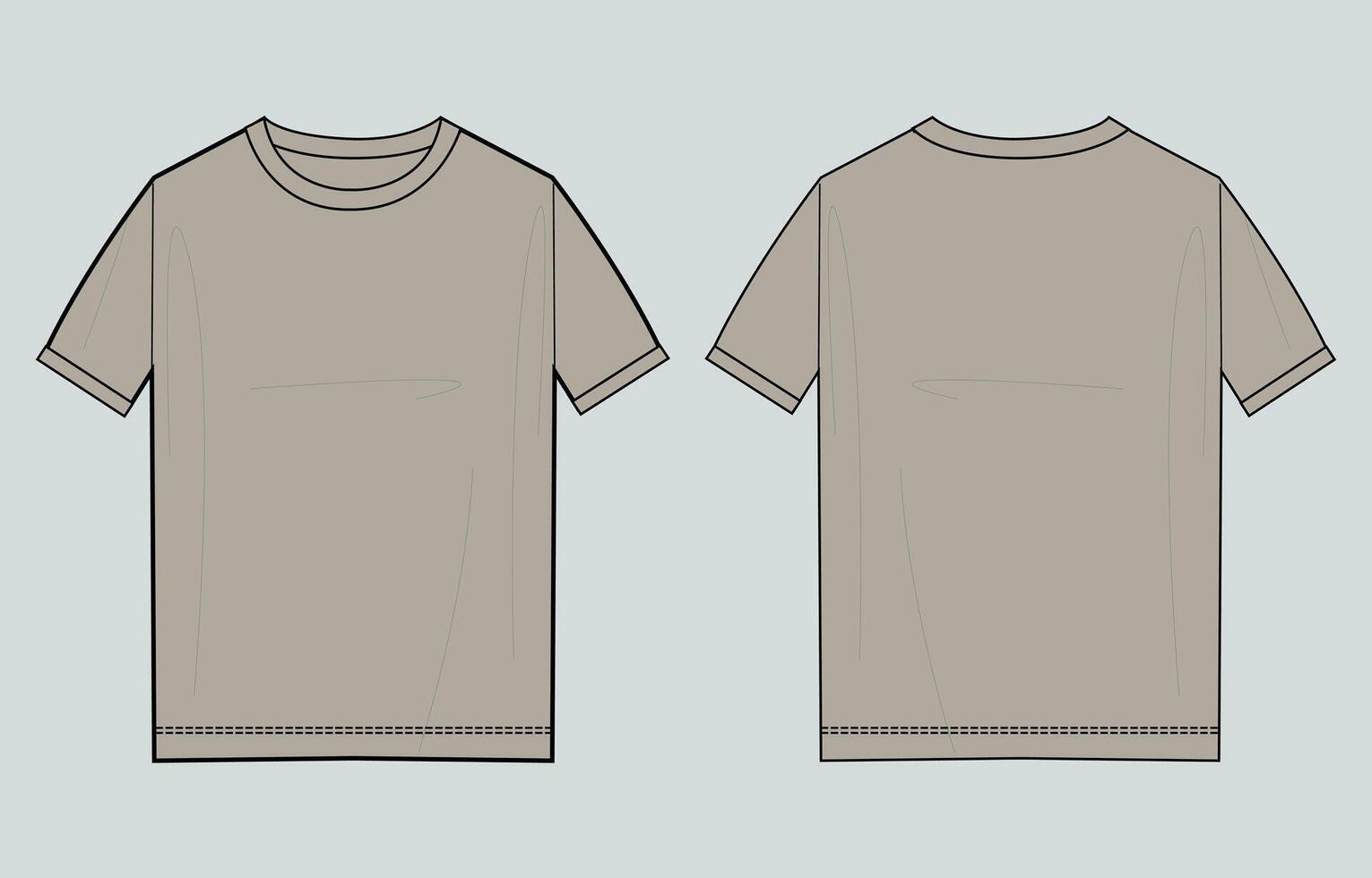 Two t - shirts, one is gray and the other is black vector