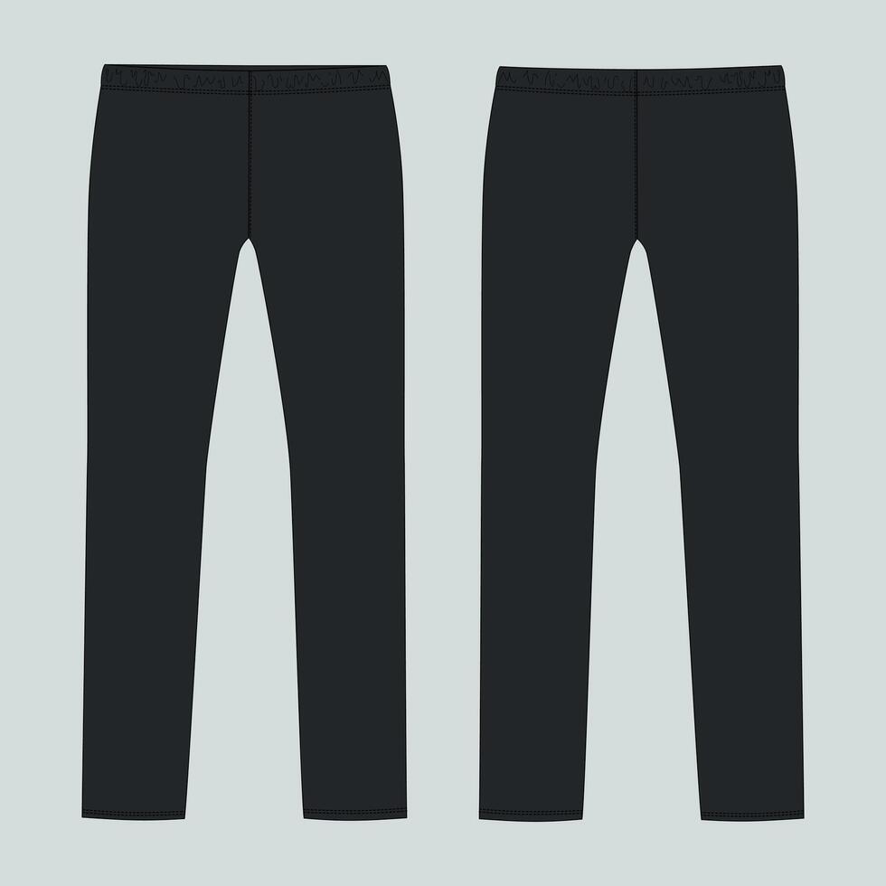Two black pants on a gray background vector