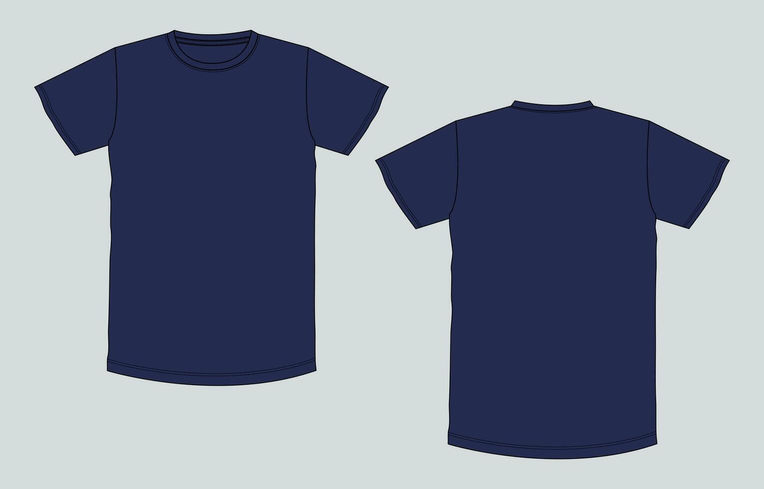 A blue t - shirt with a short sleeve and a long sleeve vector