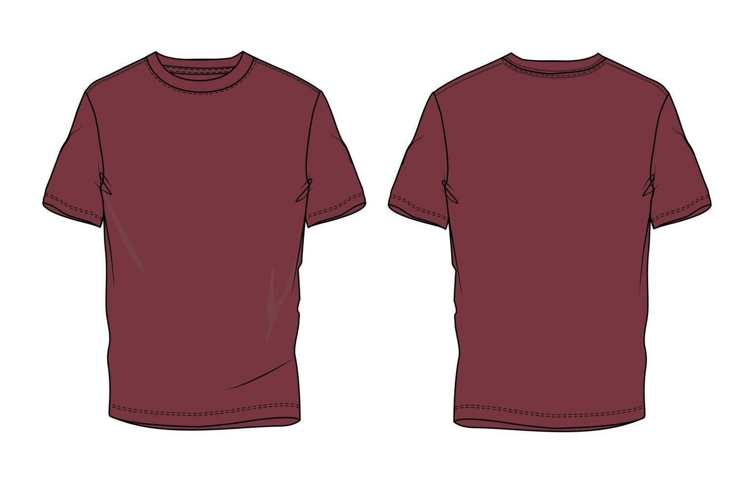 A maroon t - shirt with a white background vector