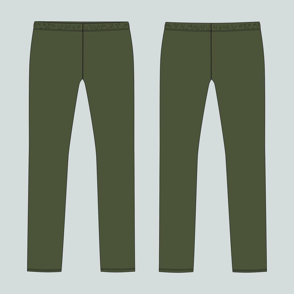 Two pairs of green pants, one on each side vector
