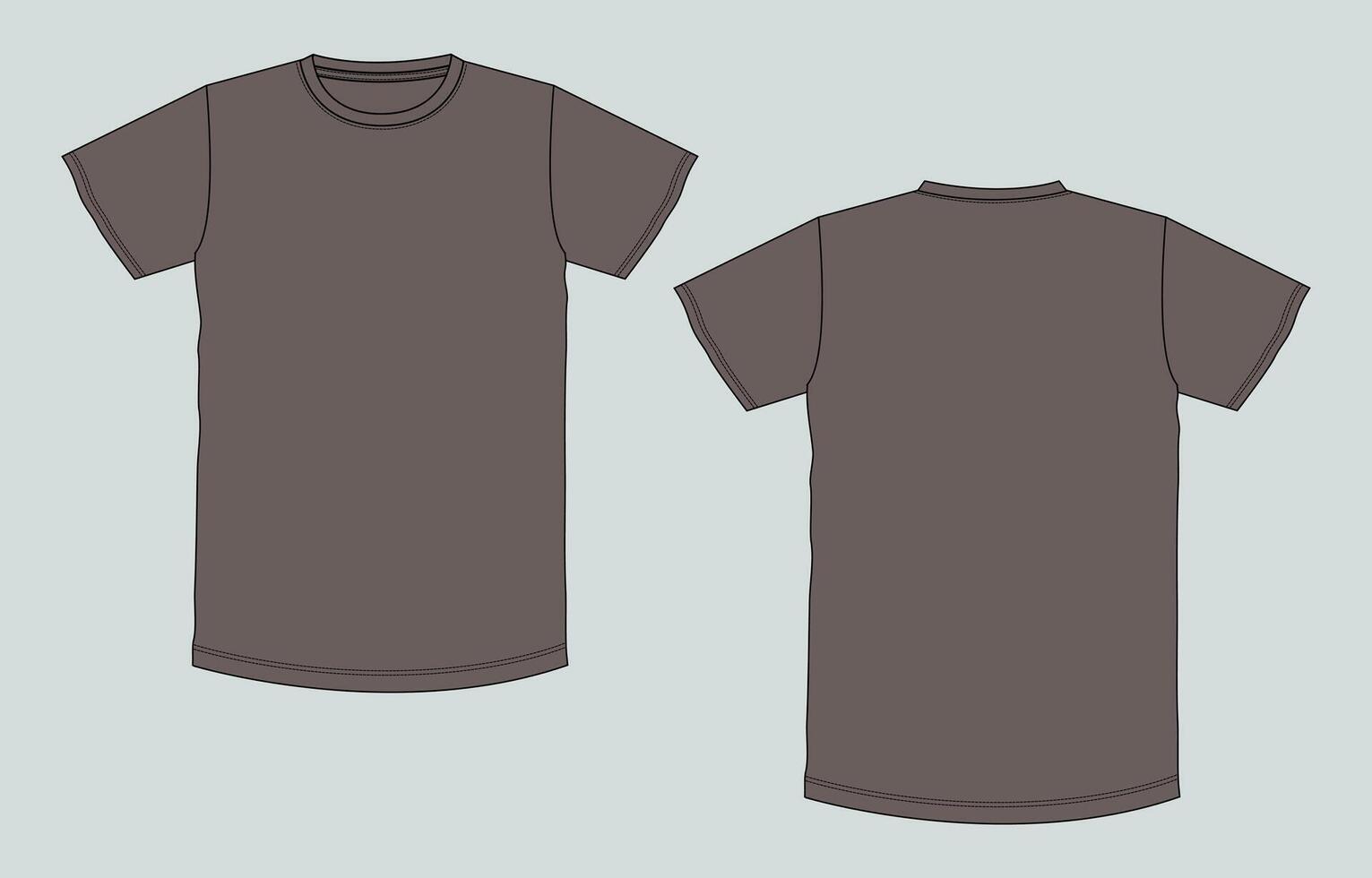 A gray t - shirt with a black collar vector