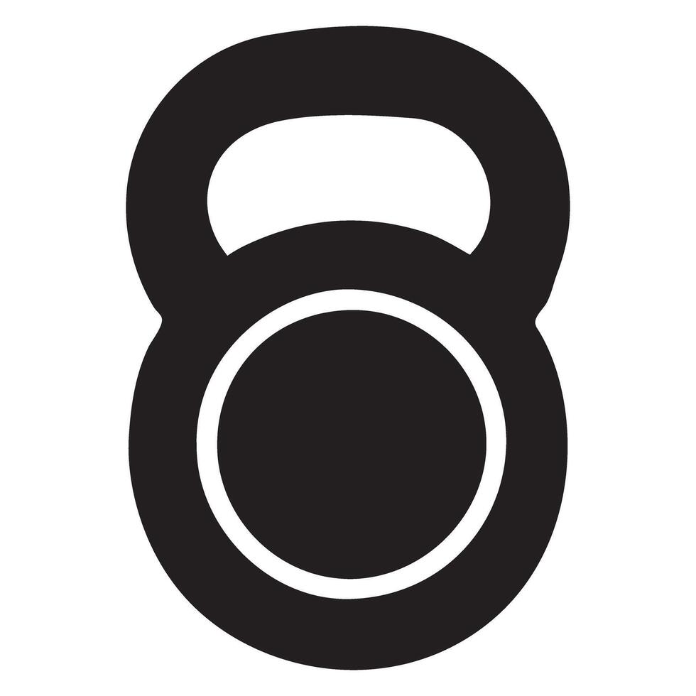 Kettlebell Weight Silhouette Graphic vector