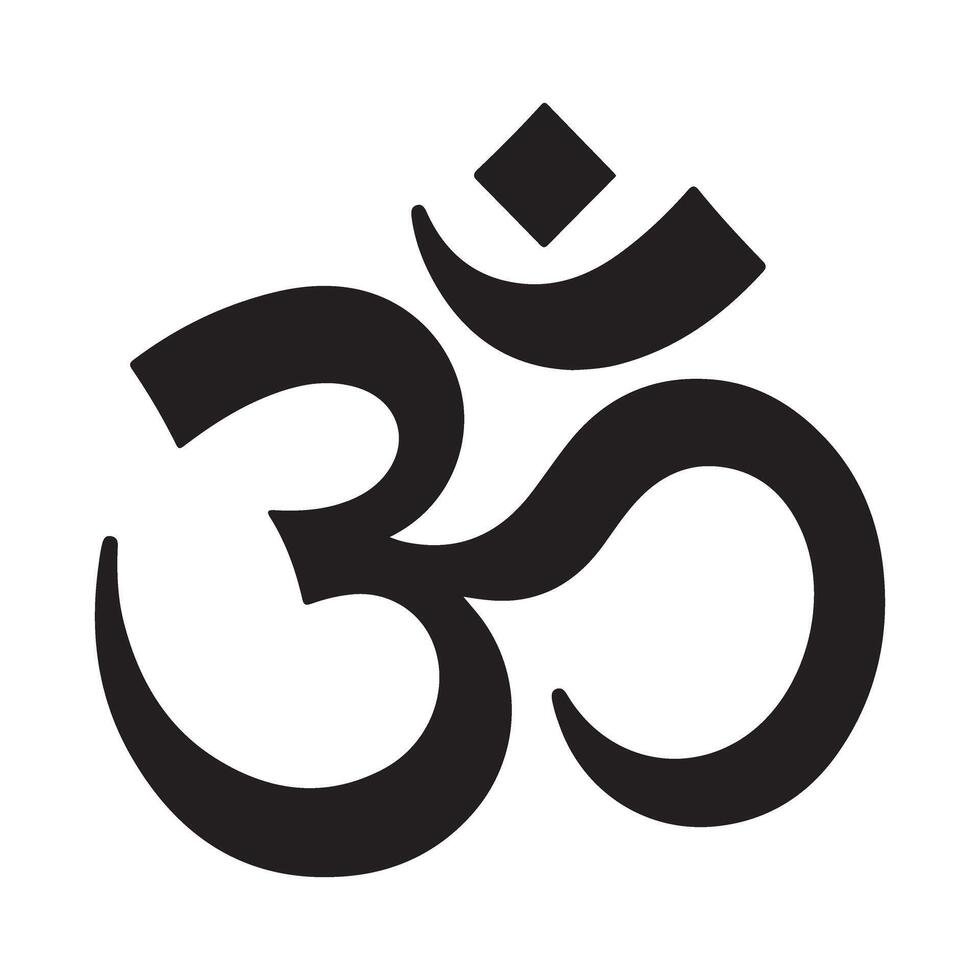 Om Symbol A Simple and Elegant Spiritual Icon vector