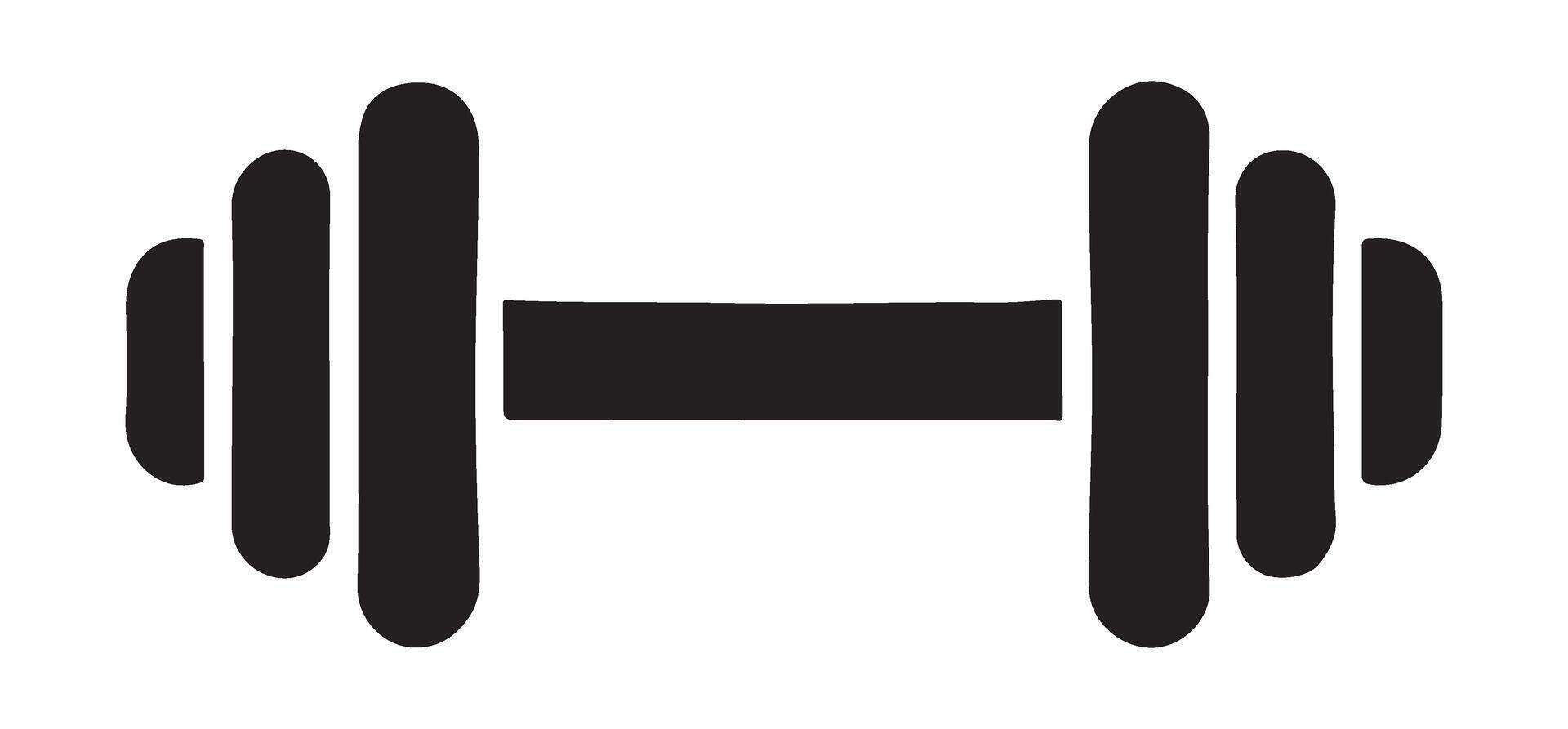 Dumbbell Weight Icon Simple Silhouette Illustration vector