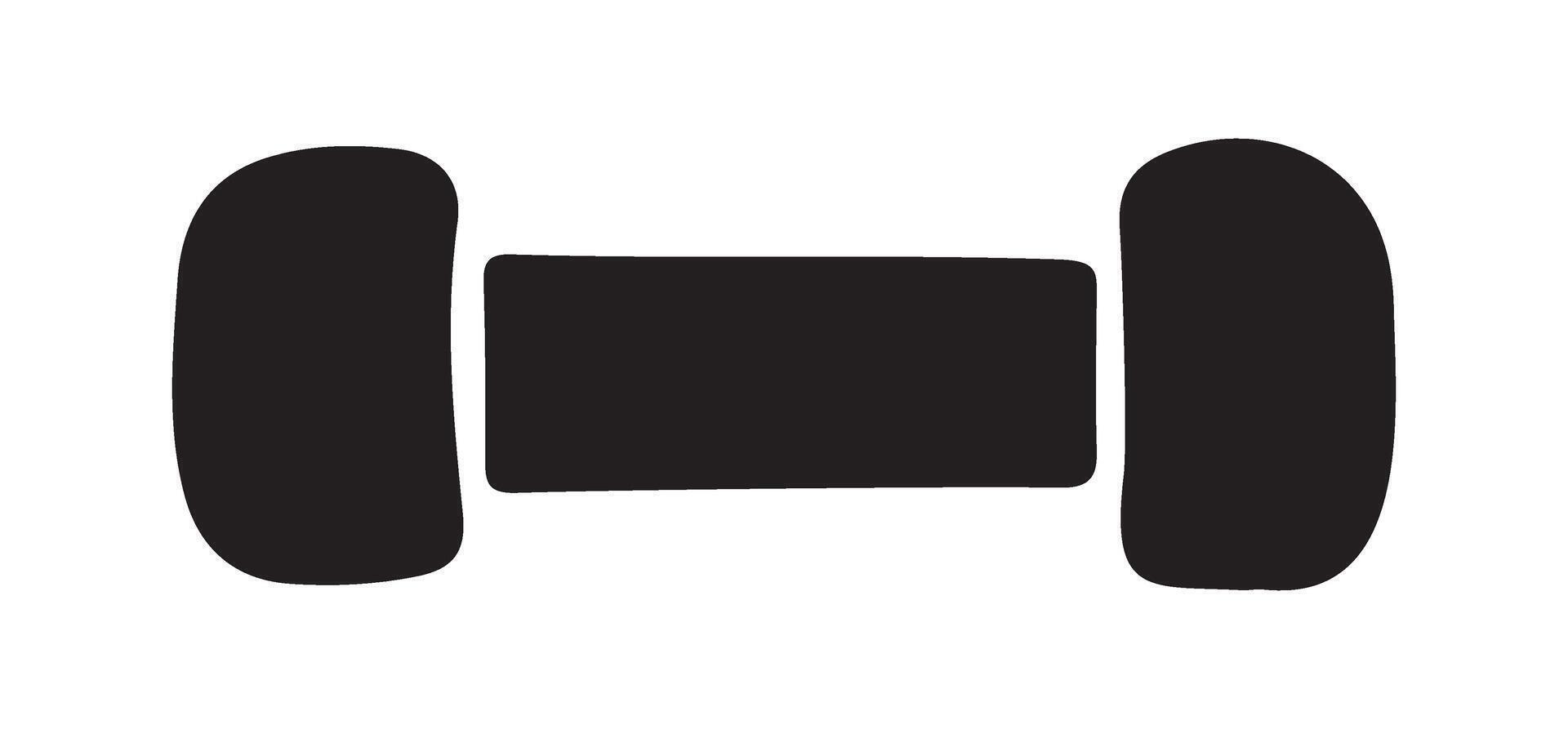 Dumbbell Weight Icon Minimalist Silhouette vector