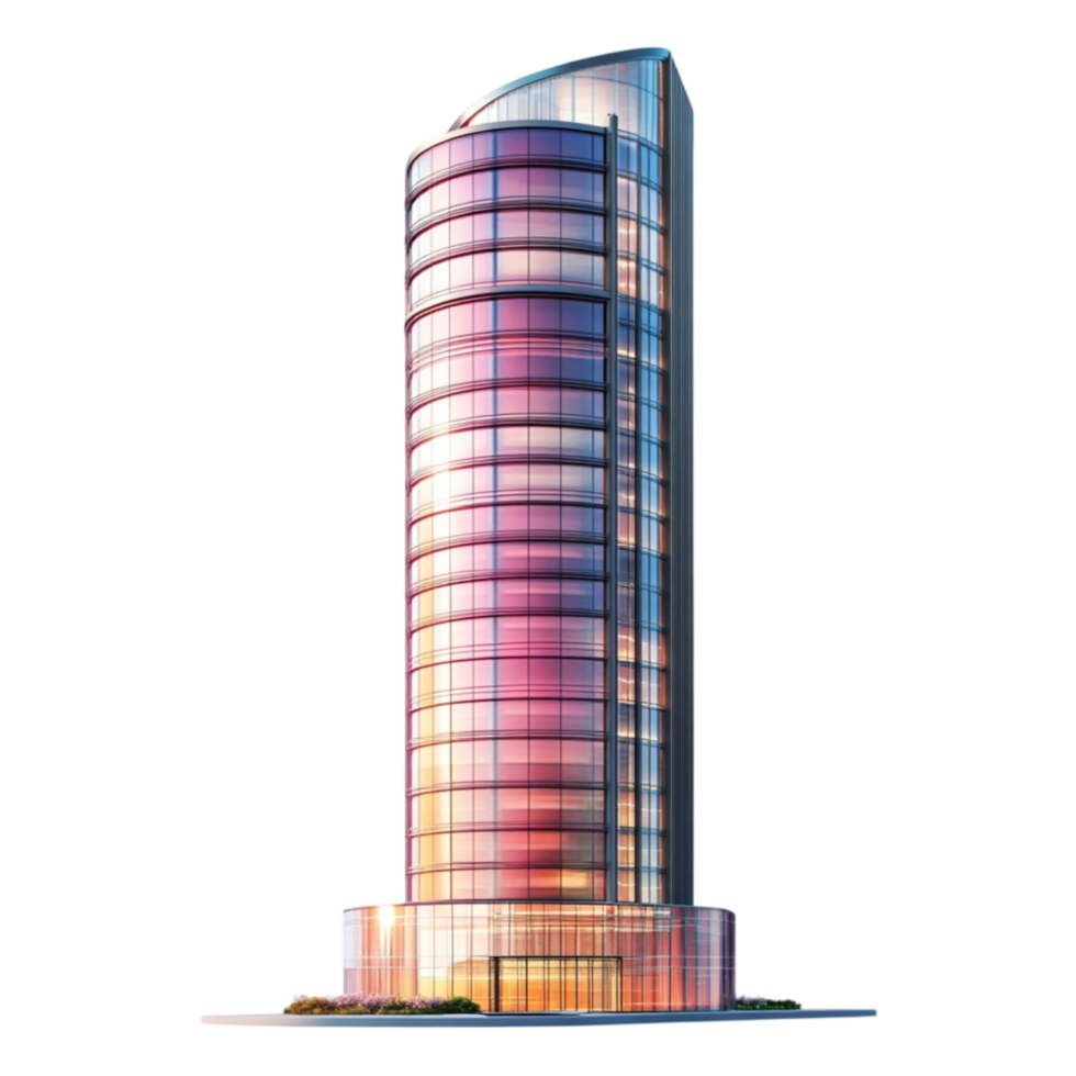 A tall building with a colorful exterior png