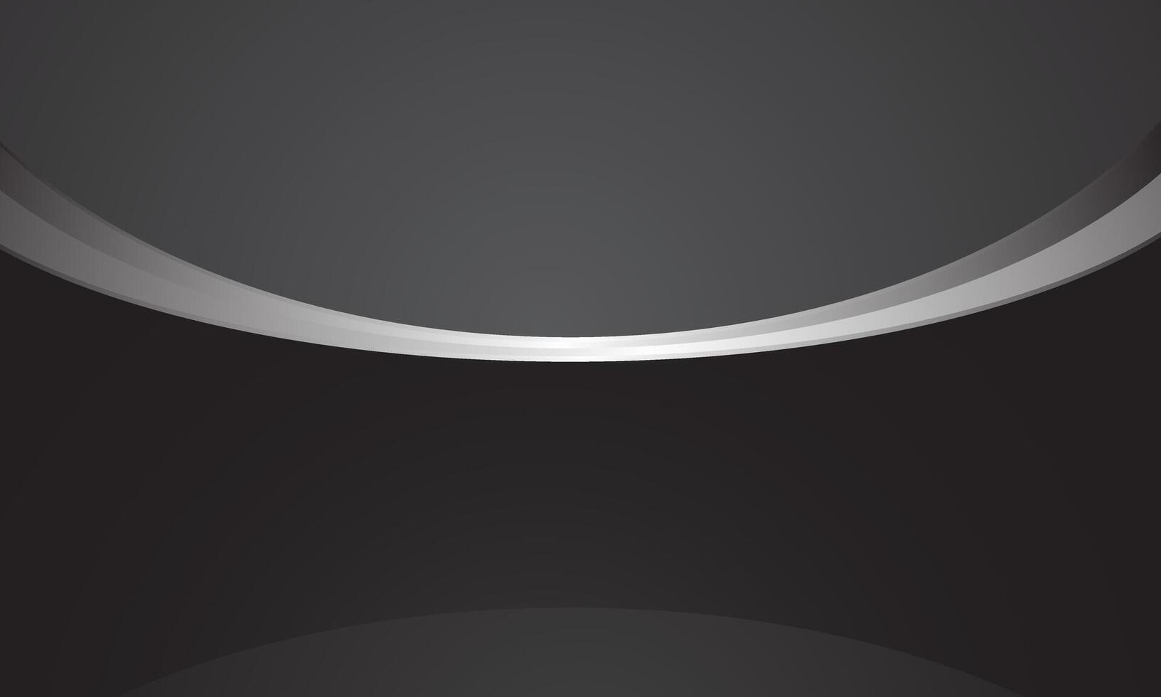Abstract black gradient background with curved lines vector