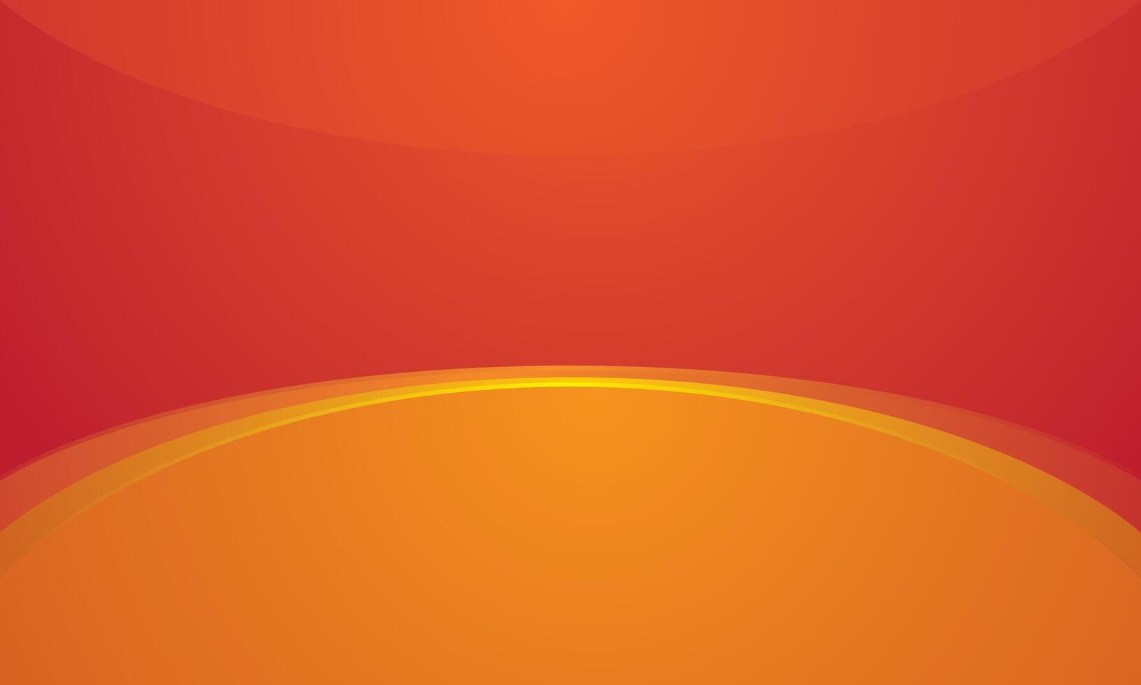 Abstract modern orange gradient background with curved lines vector