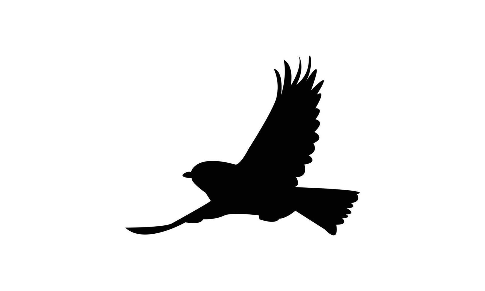 Tit Bird Flying Silhouette vector