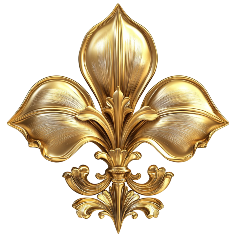 Glowing Golden Flower with Sparkles on Transparent Background png