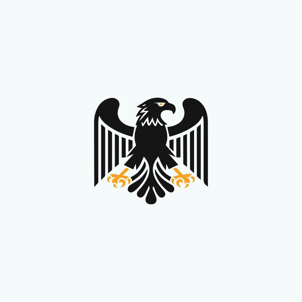 Eagle crest logo design vector