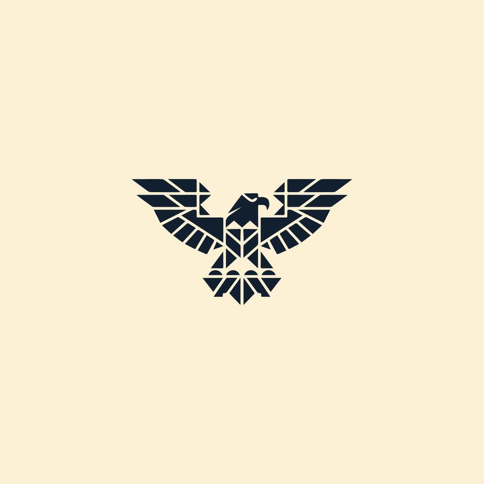 Abstract flying eagle logo design vector