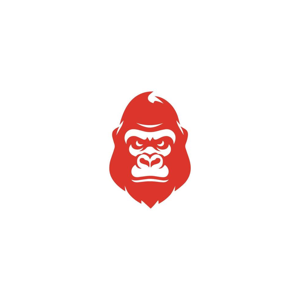Gorilla ape head fire logo template vector