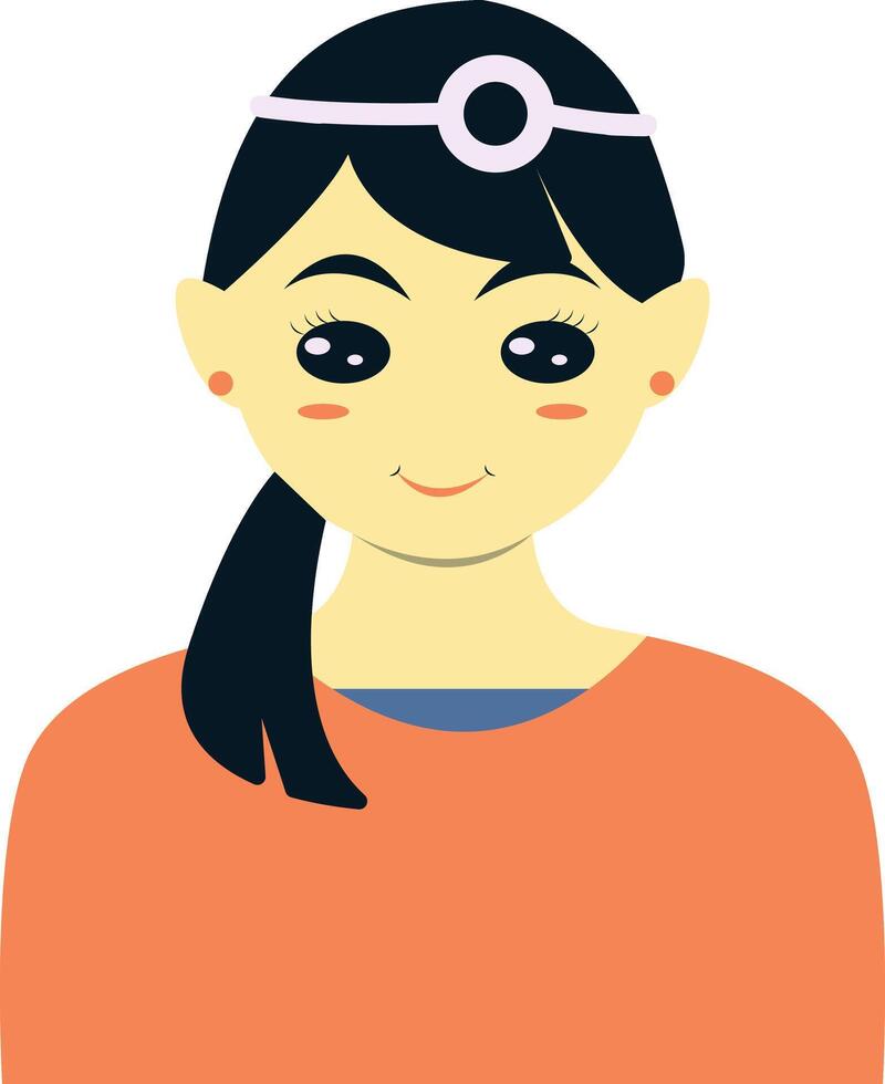 Female Nurse Character with Orange Uniform vector