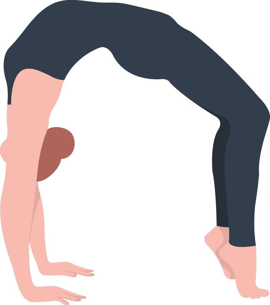 Female Yoga Exercise Position vector