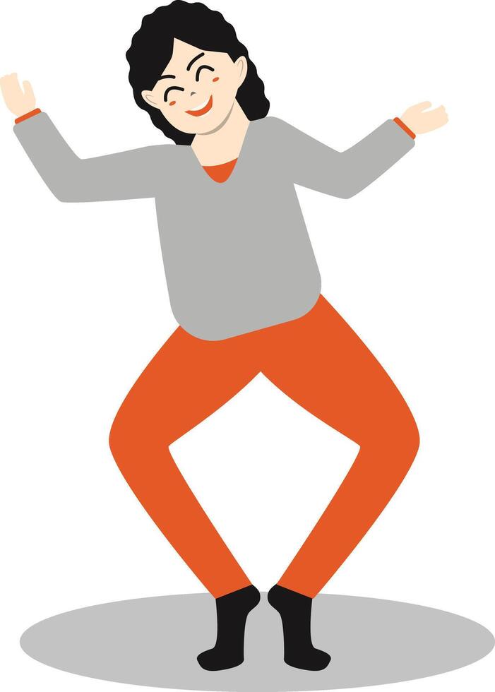 Female Dancing on the Club with Grey Clothes vector