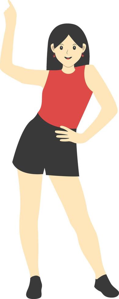 Happy Girl Dancing Illustration vector