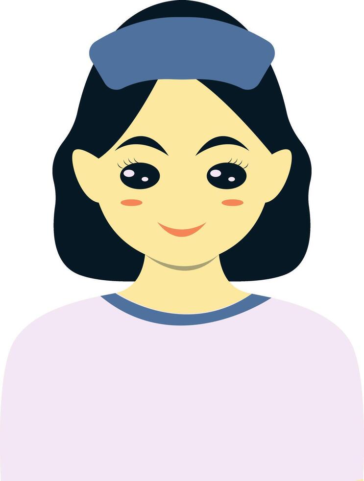 Woman Nurse Character with White Uniform and Hat vector