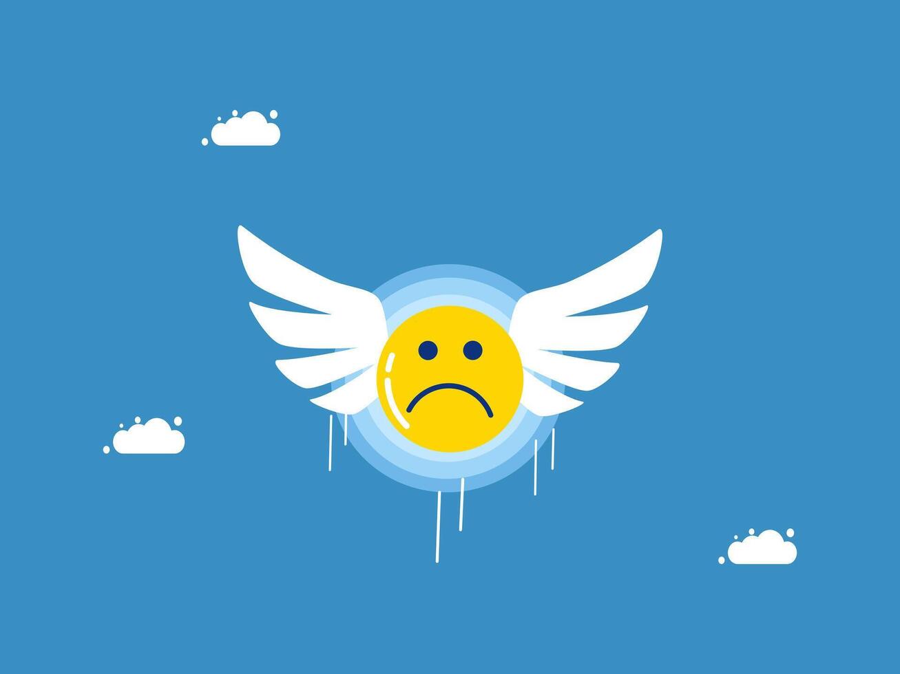 The face of suffering flies free vector