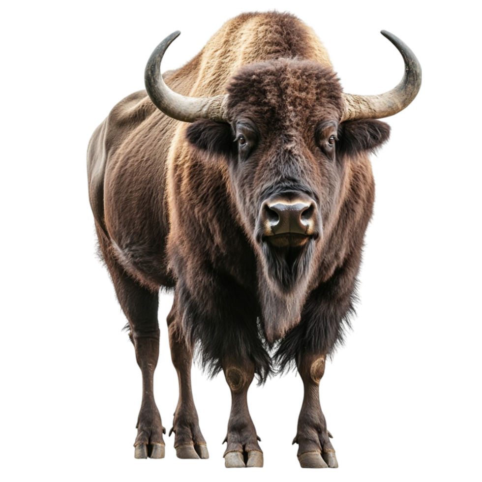 Wild Bison Silhouette for Nature and Wildlife Projects png