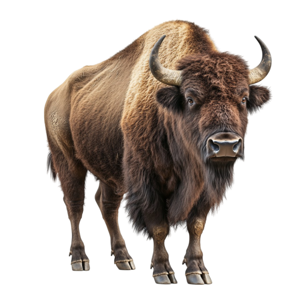an image of a bison on a transparent background png