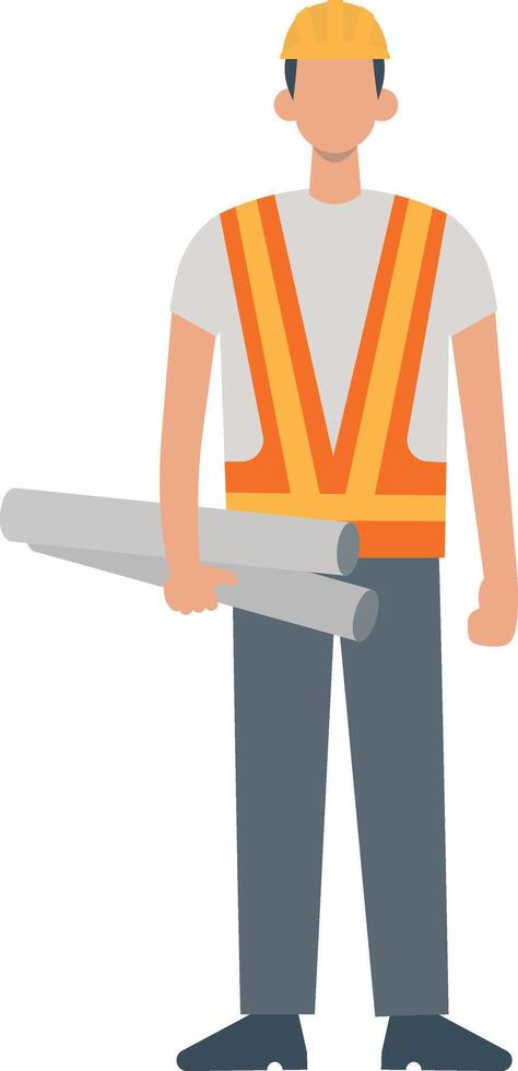 Handyman Carrying Pipe vector