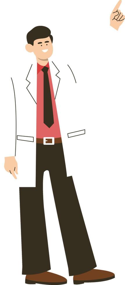 Professional Doctor with Happy Expression vector