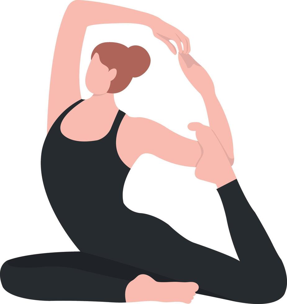Female Yoga Exercise Position vector