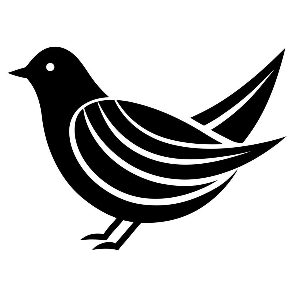 Clean and Modern Bird Logo Icon Silhouette for Your Business vector